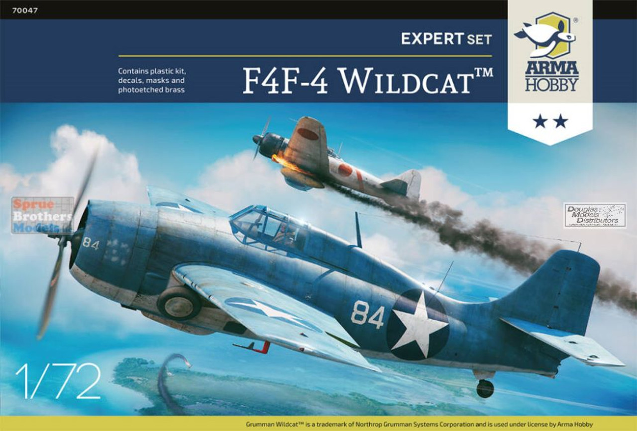 ARM70047 1:72 Arma Hobby F4F-4 Wildcat (Expert Set)