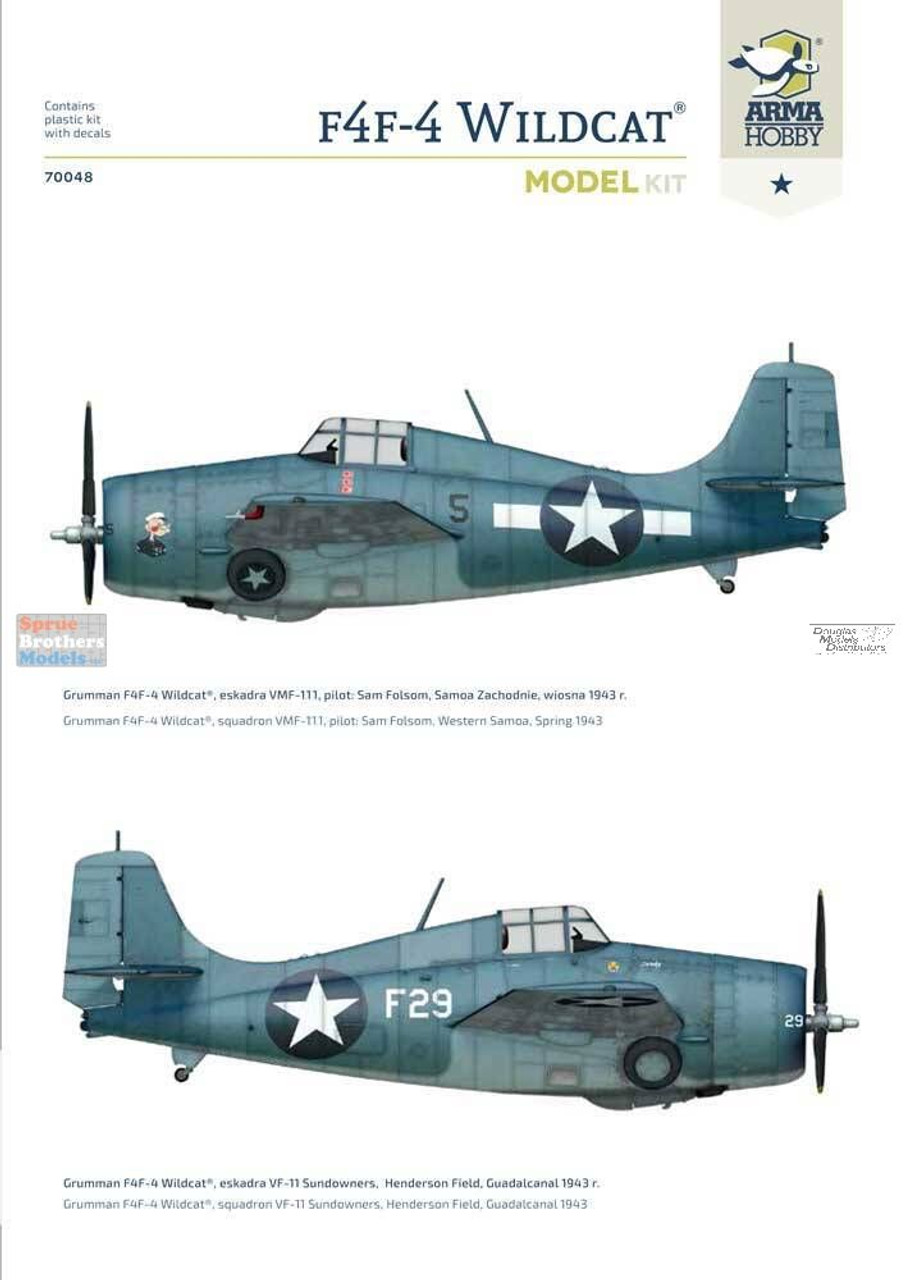 ARM70048 1:72 Arma Hobby F4F-4 Wildcat - Sprue Brothers