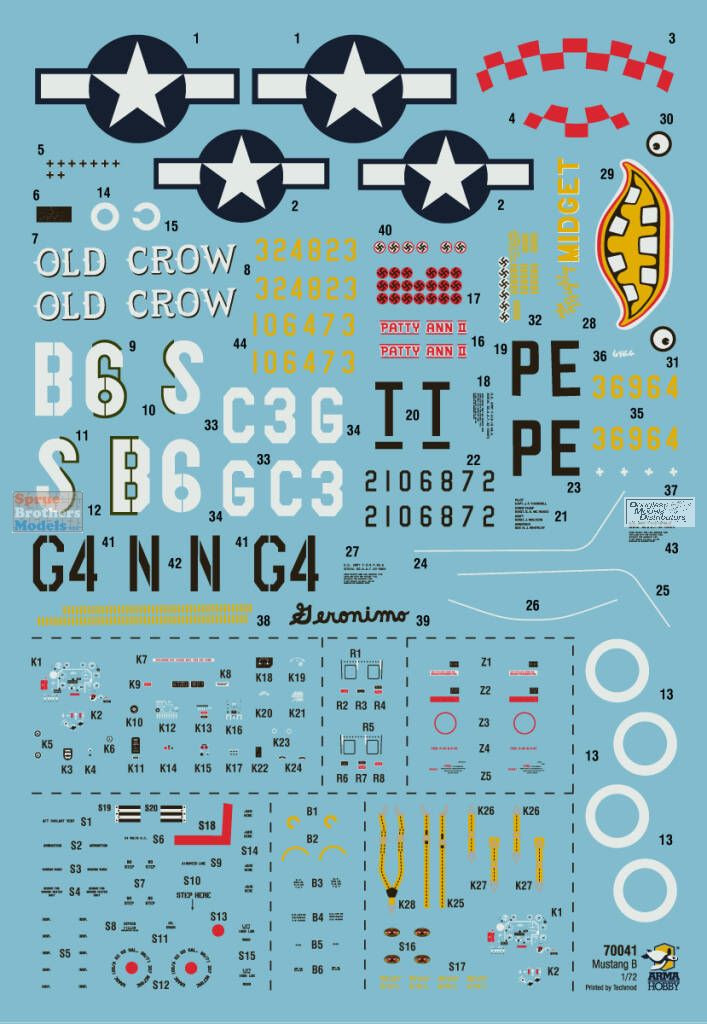 ARM70041 1:72 Arma Hobby P-51B Mustang - Sprue Brothers Models LLC