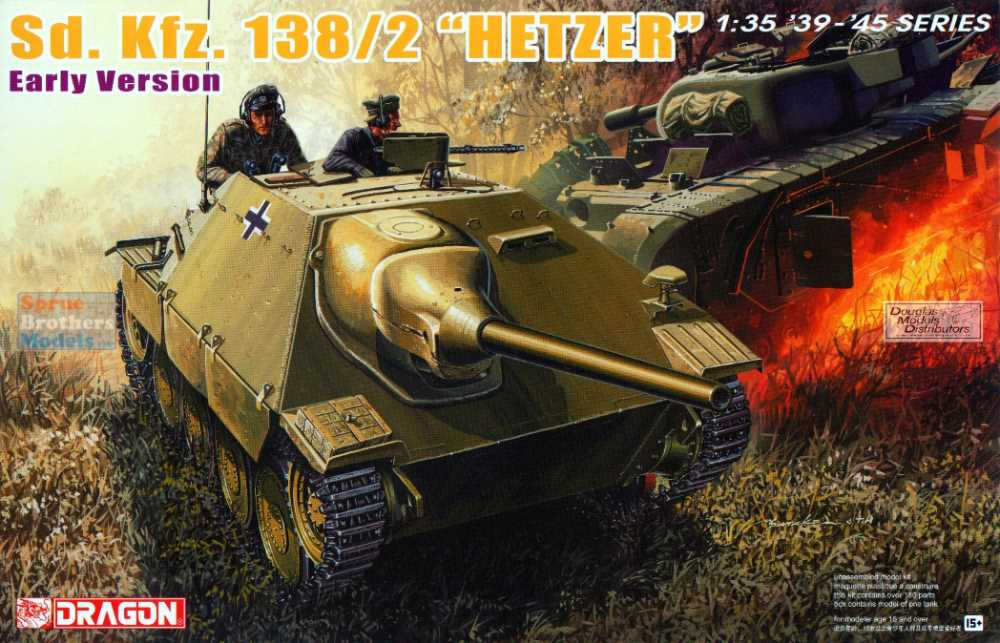TSKジャズレンジャーとファイター DML6708 1:35 Dragon Sd.Kfz.138/2 Hetzer Early Version - Sprue