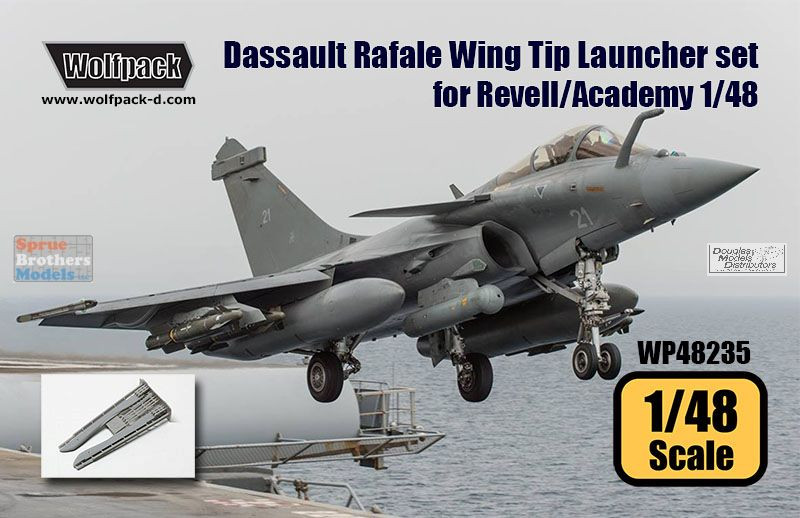 WPD48235 1:48 Wolfpack Dassault Rafale Wing Tip Launcher Set (REV