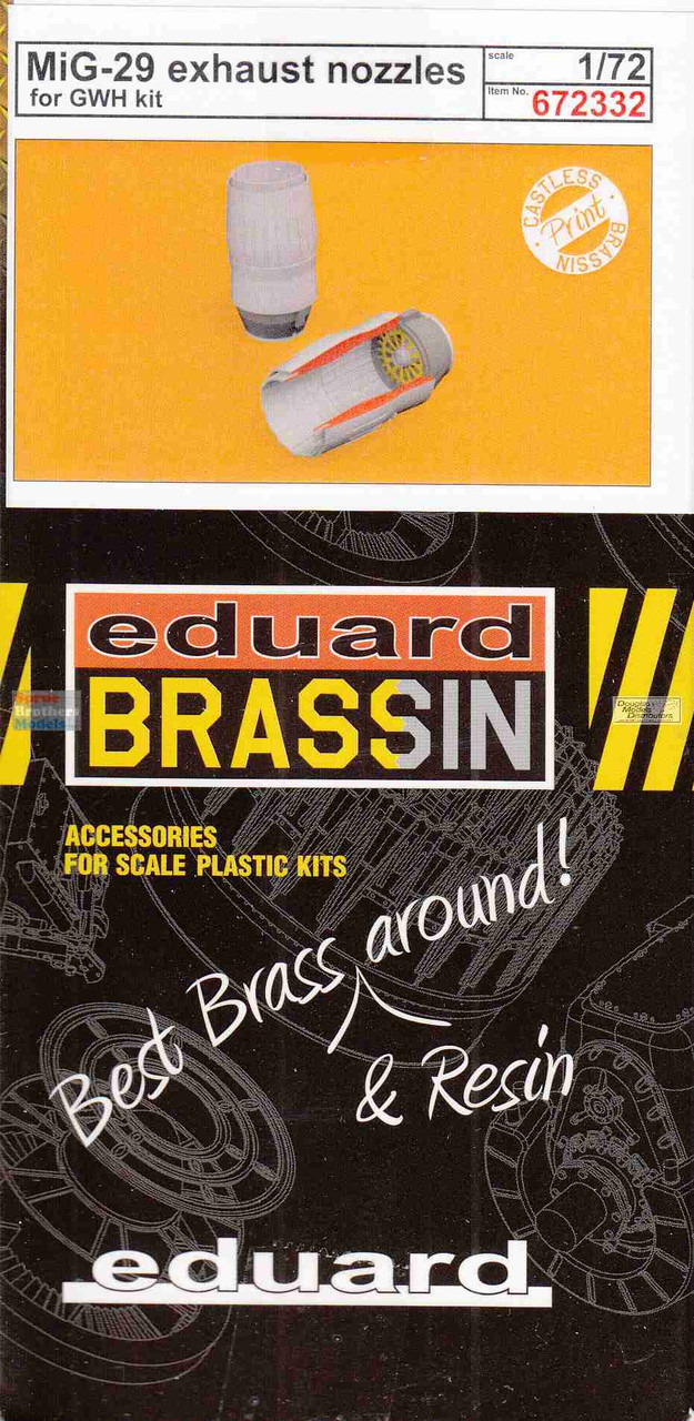 EDU672332 1:72 Eduard Brassin PRINT MiG-29 Fulcrum Exhaust Nozzles