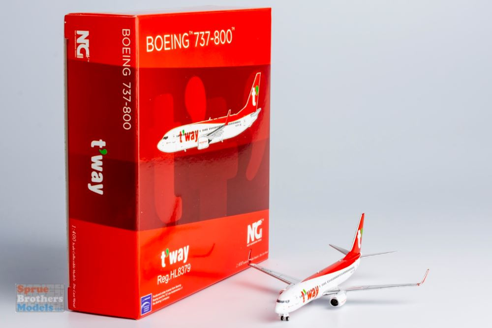 NGM58202 1:400 NG Model T'Way Air B737-800 Reg #HL8379 (pre