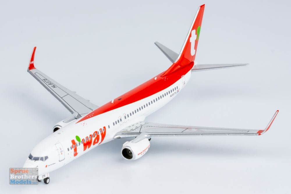 【稀少】ティーウェイ航空 B737-800 モデルプレーン NGM58202 1:400 NG Model T'Way Air B737-800 Reg #HL8379 (pre