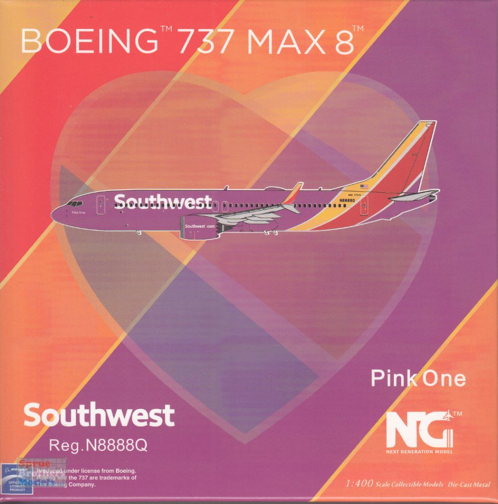 やんもも ラシュトン スカンク美品 RUSHTON CREATIONS NGM88015 1:400 NG Model Southwest Airlines B737 Max8 Reg #N8888Q