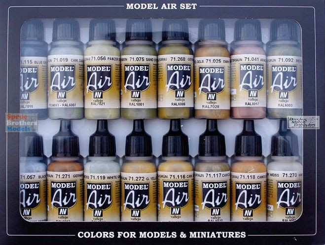 VAL71208 Vallejo Model Air Set - German WW2 Europe & Africa Colors