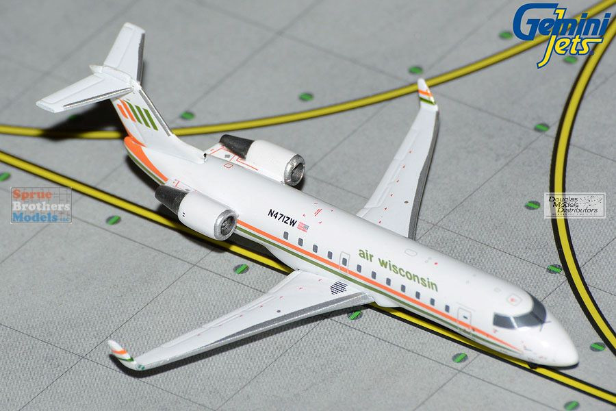 GEMGJ2211 1:400 Gemini Jets Air Wisconsin CRJ-200LR Reg #N471ZW