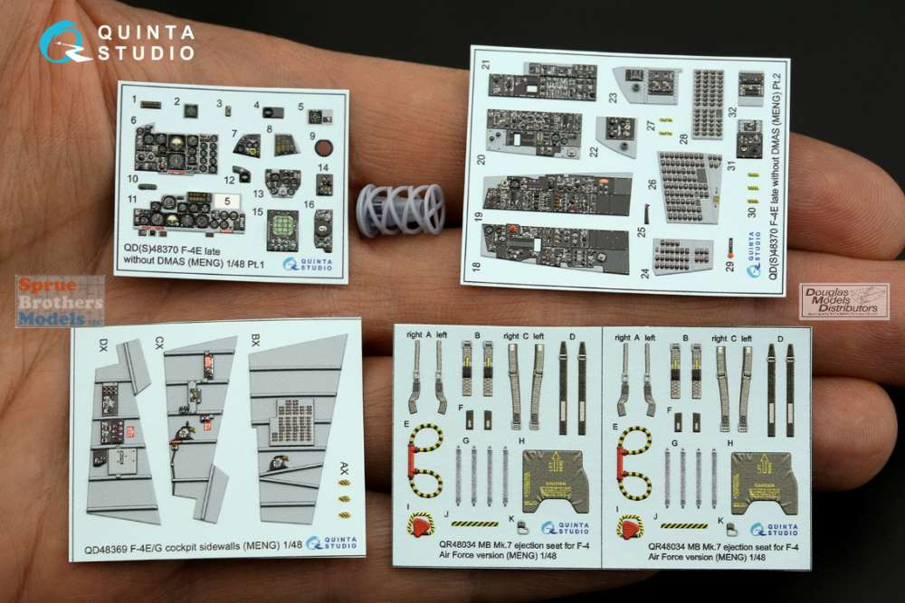 カズ　ドルフィン内装キット　終 QTSQD48370R 1:48 Quinta Studio Interior 3D Decal - F-4E Phantom II