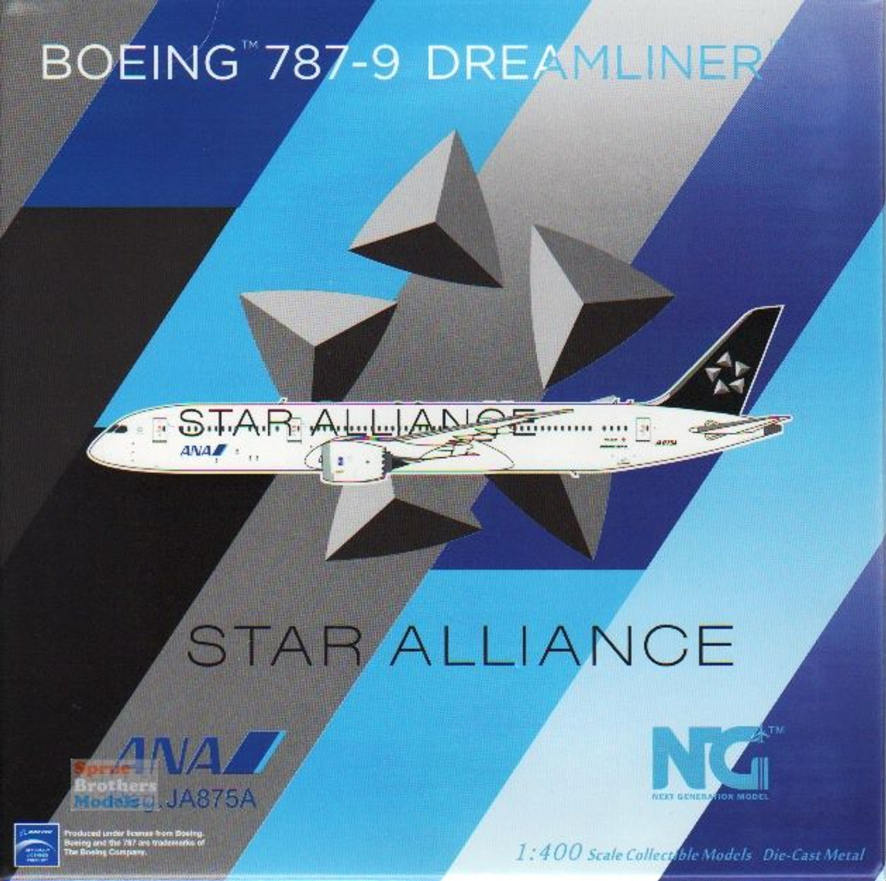 NGM55112 1:400 NG Model ANA B787-9 Reg #JA875A Star Alliance  (pre-painted/pre-built)