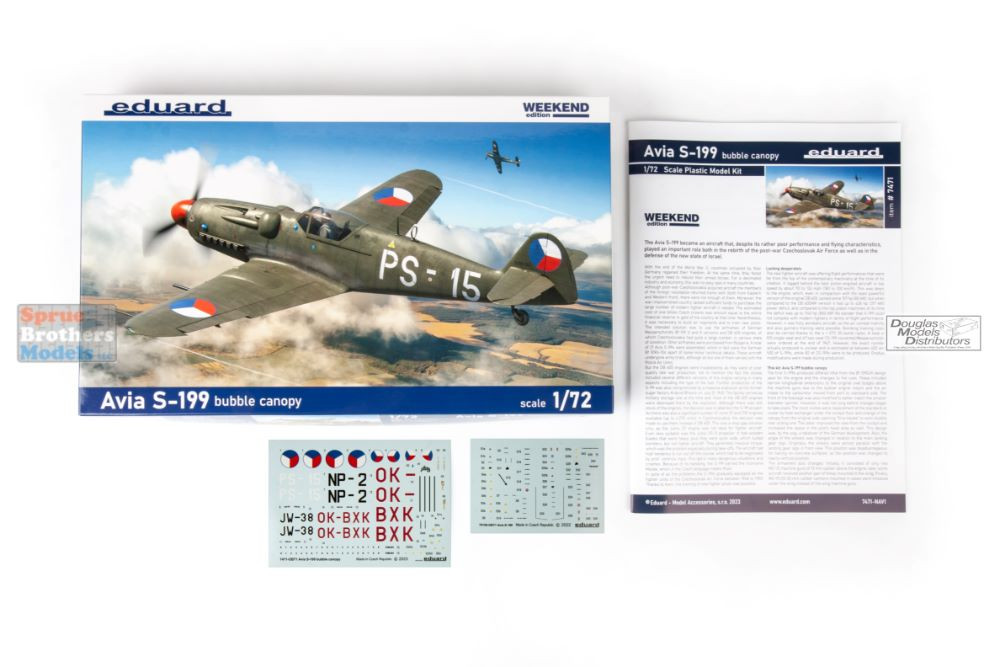 EDU07471 1:72 Eduard Avia S-199 Bubble Canopy Weekend Edition