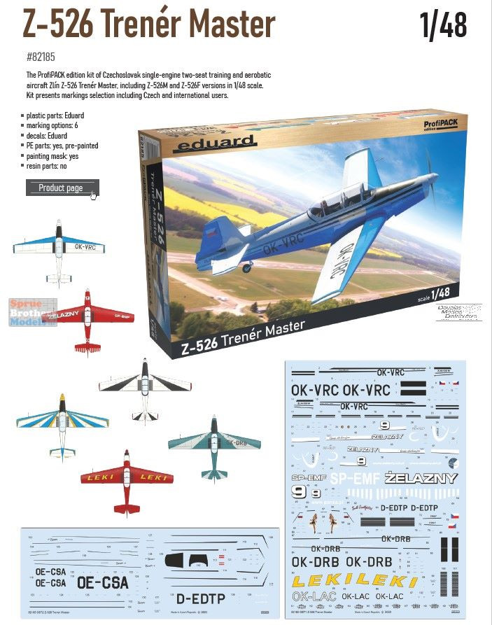 EDU82185 1:48 Eduard Z-526 Trener Master ProfiPACK - Sprue