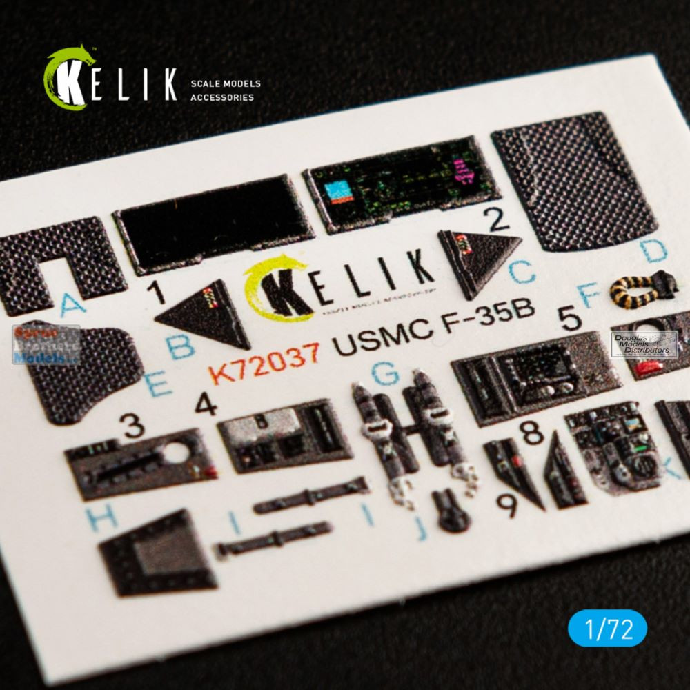 Ma.K. FERKEL 1/35 レジンキャストキット + WF decal RESK72037K 1:72 ResKit/Kelik 3D Detail Set - F-35B Lightning II