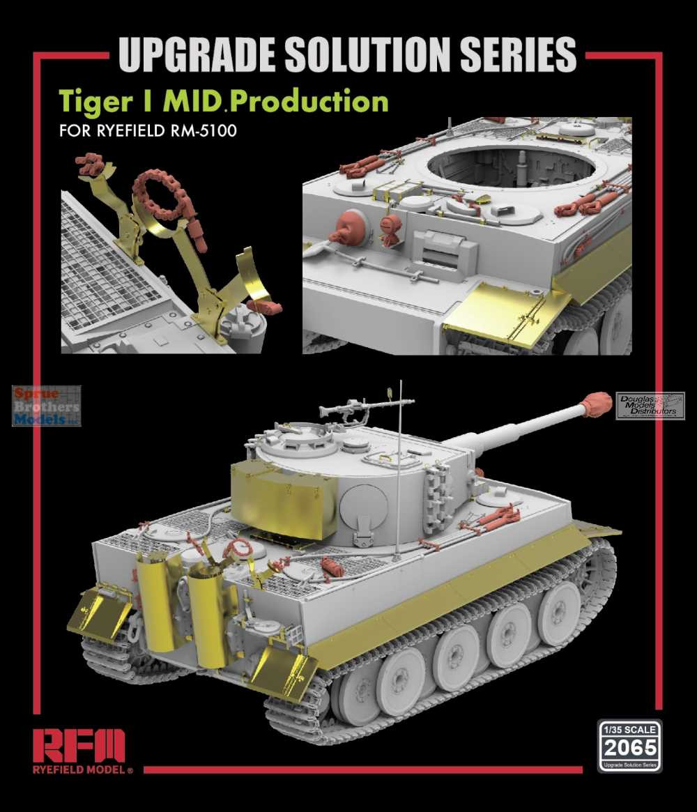 １/35 M10,TIGERⅠ,JAGD PANTHER,NASHORNのセット RFMRM2065 1:35 Rye Field Model Tiger 1 Mid Upgrade Set (RFM kit