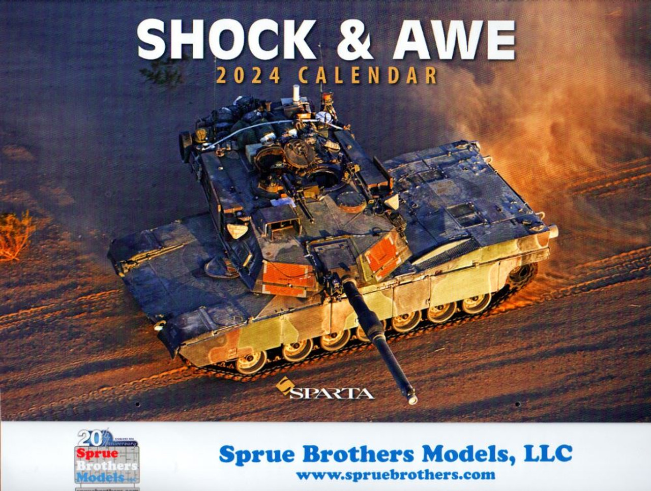 SBM078 Sprue Brothers Models 2024 Shock & Awe Wall Calendar by Sparta