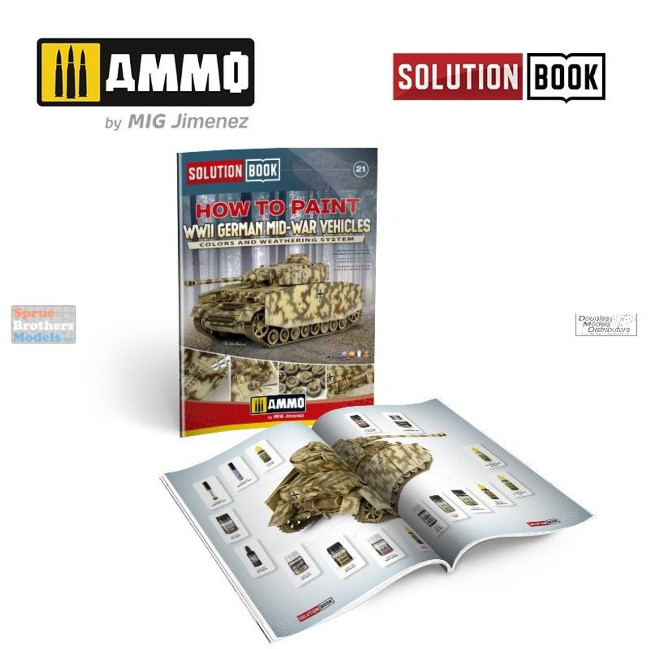 AMM7727 AMMO by Mig Solutions Box - WW2 German Mid-War Vehicles Colors and  Weathering System