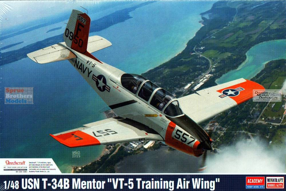 ACA12361 1:48 Academy USN T-34B Mentor 'VT-5 Training Air Wing