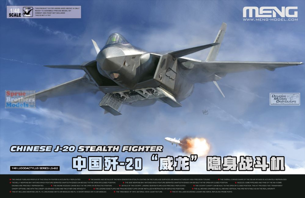 MNGLS002 1:48 Meng Chinese J-20 Stealth Fighter