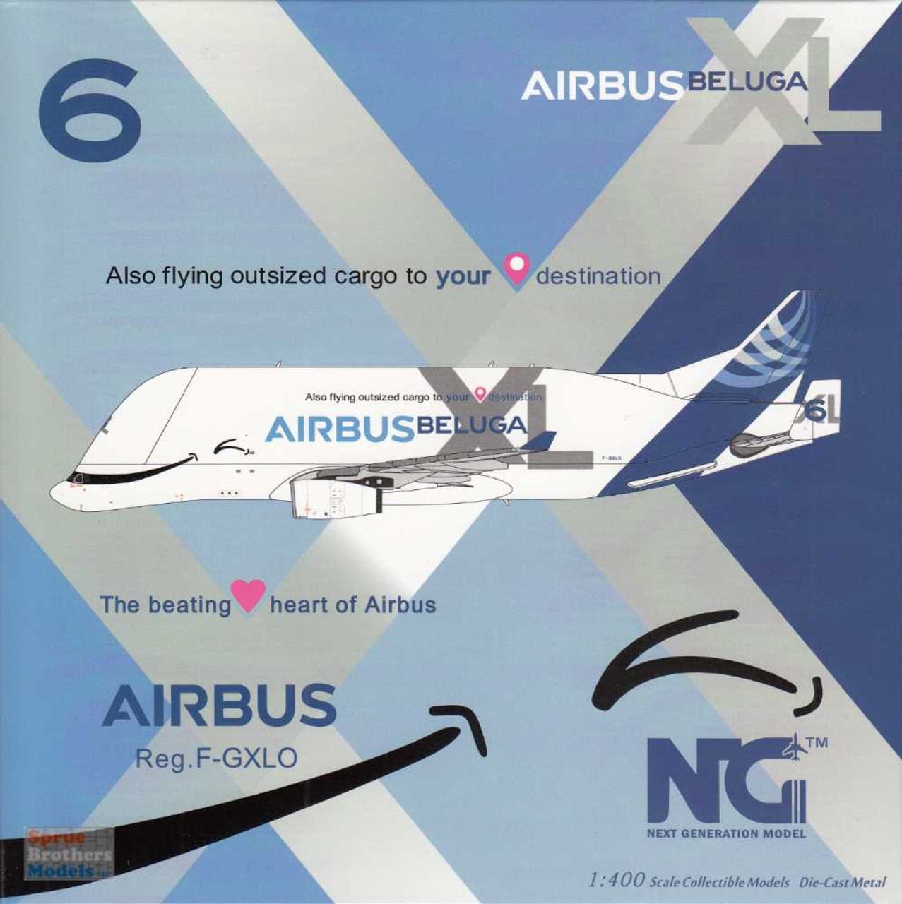 NGM60010 1:400 NG Model Airbus Transport International A330-743L Beluga XL  Reg #F-GXLO (#6) (pre-painted/pre-built)