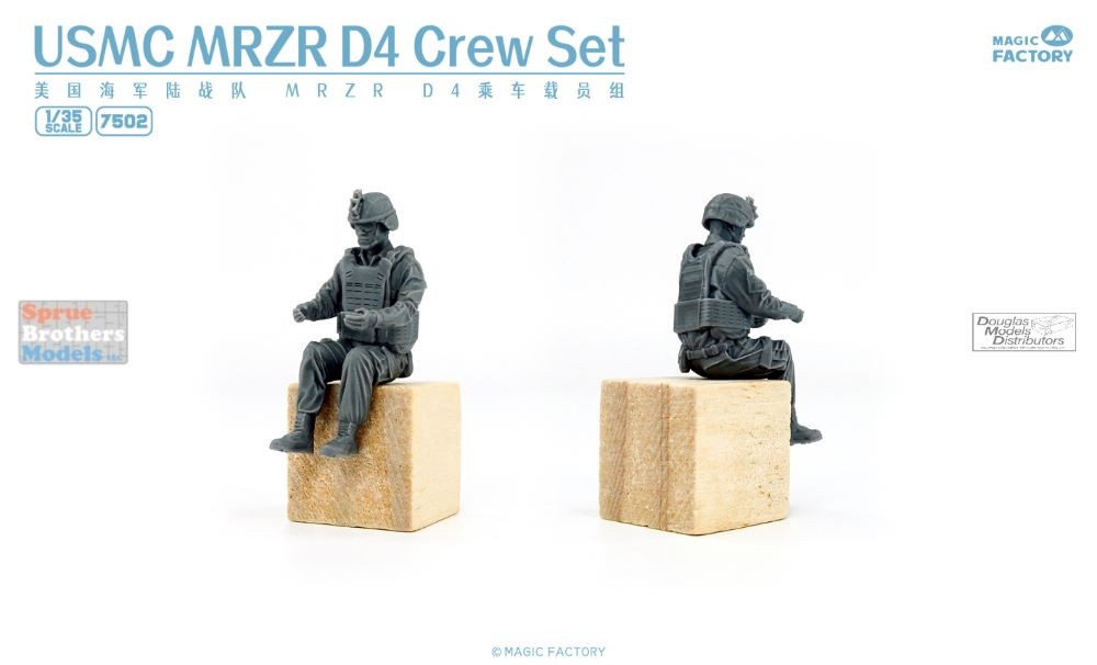 MGF7502 1:35 Magic Factory USMC MRZR D4 Crew Set - Sprue Brothers