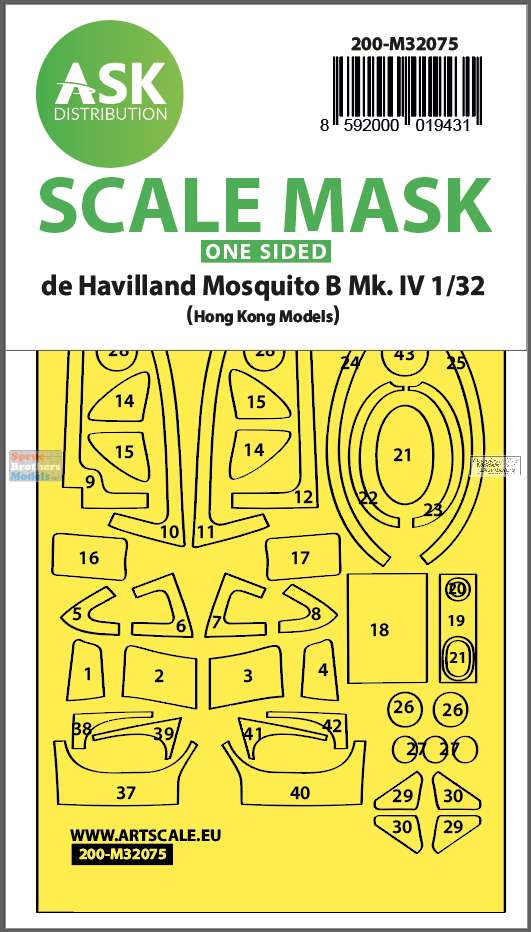 Kit Masque Art Scale Kit M72010 – Pour Maquette Phantom II 1/72 (Hobby 2000/Hasegawa) – Neuf