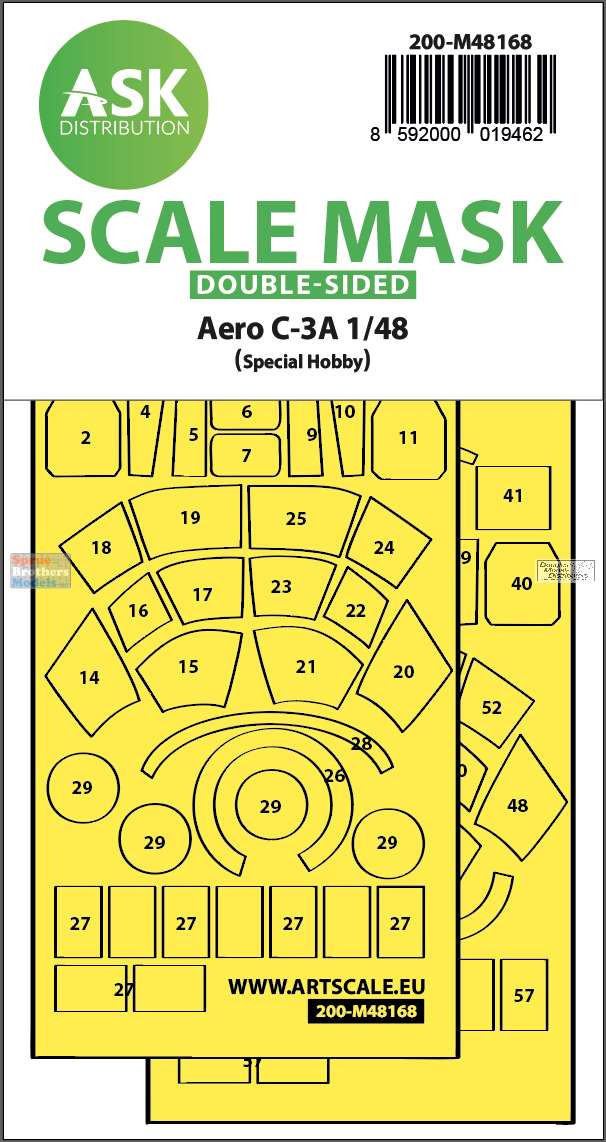 Masque De Peinture ASK ART SCALE KIT M35003 Pour Hélicoptère UH-1C Academy 1/35 - Neuf