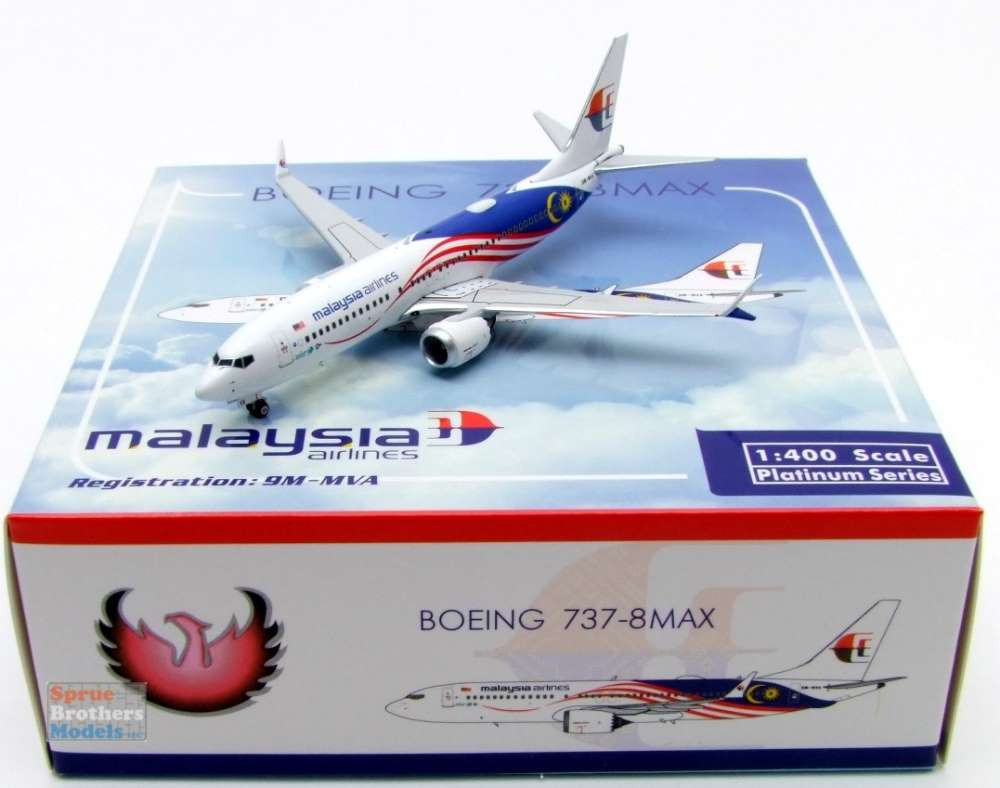 PHX11831 1:400 Phoenix Model Malaysia Airlines B737 Max8 Reg #9M