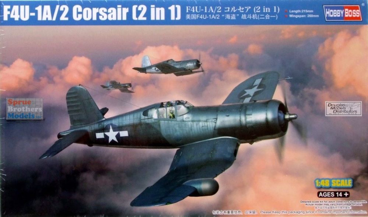 HBS81788 1:48 Hobby Boss F4U-1A F4U-2 Corsair (2in1)