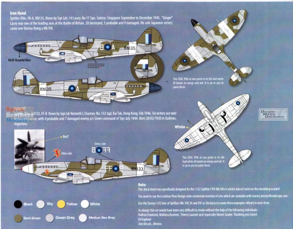 ZTZ32086 1:32 Zotz Decals - The Spitfire Mk.XIV In Service - Sprue