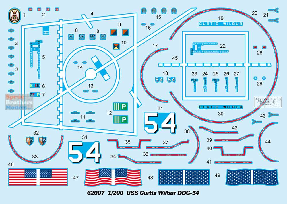 ILK62007 1:200 I Love Kit USS Curtis Wilbur DDG-54 (Flight I