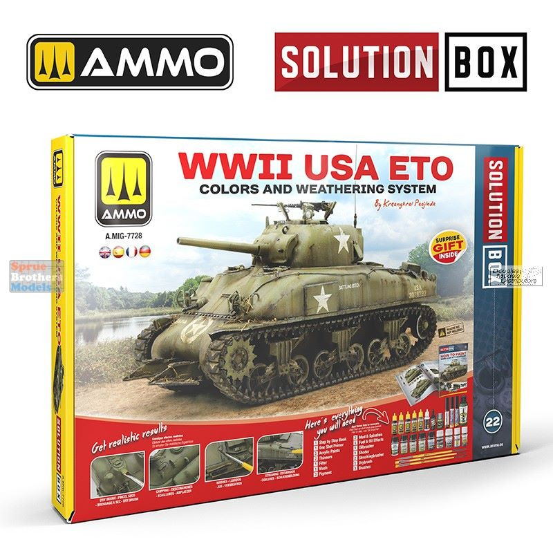 AMM7728 AMMO by Mig Solutions Box - WW2 USA ETO Colors and