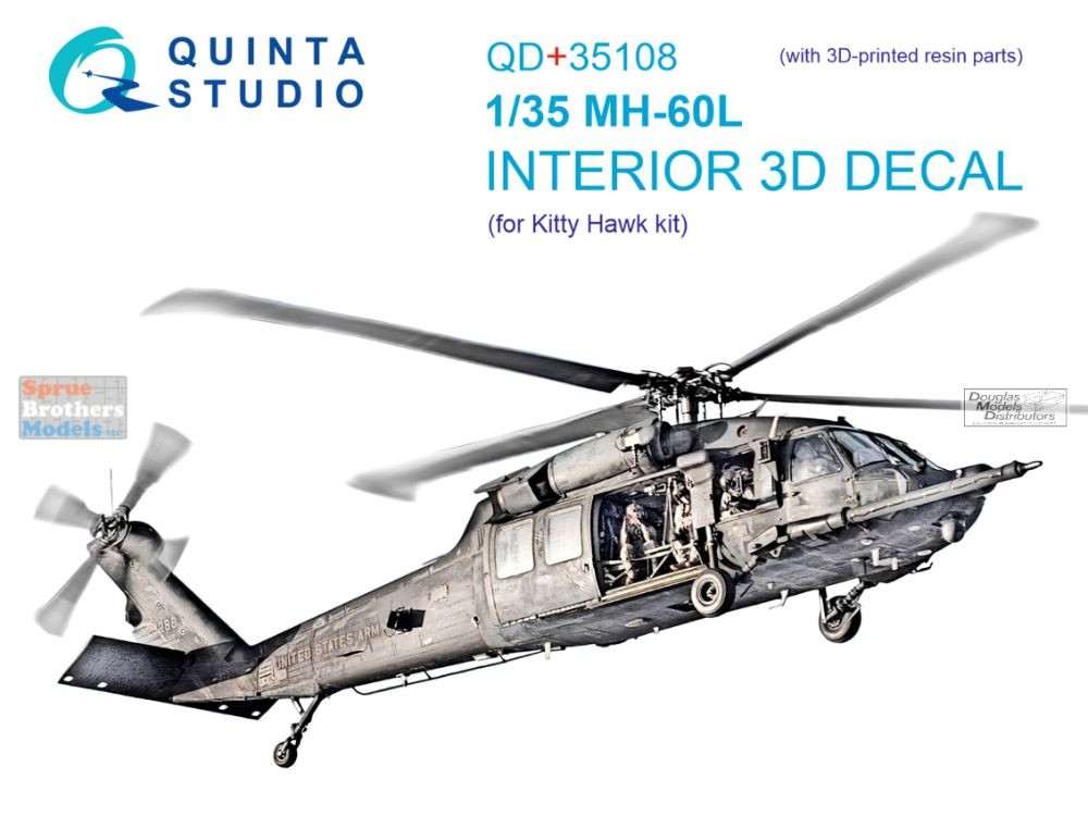 QTSQD35108R 1:35 Quinta Studio Interior 3D Decal - MH-60L