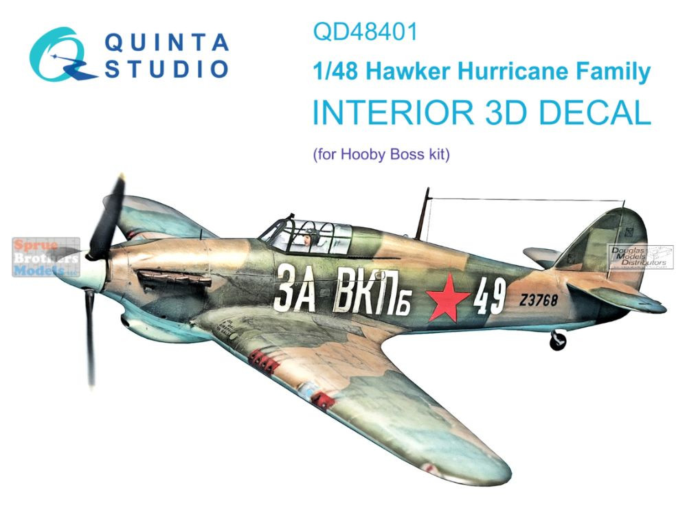 QTSQD48401 1:48 Quinta Studio Interior 3D Decal - Hawker Hurricane