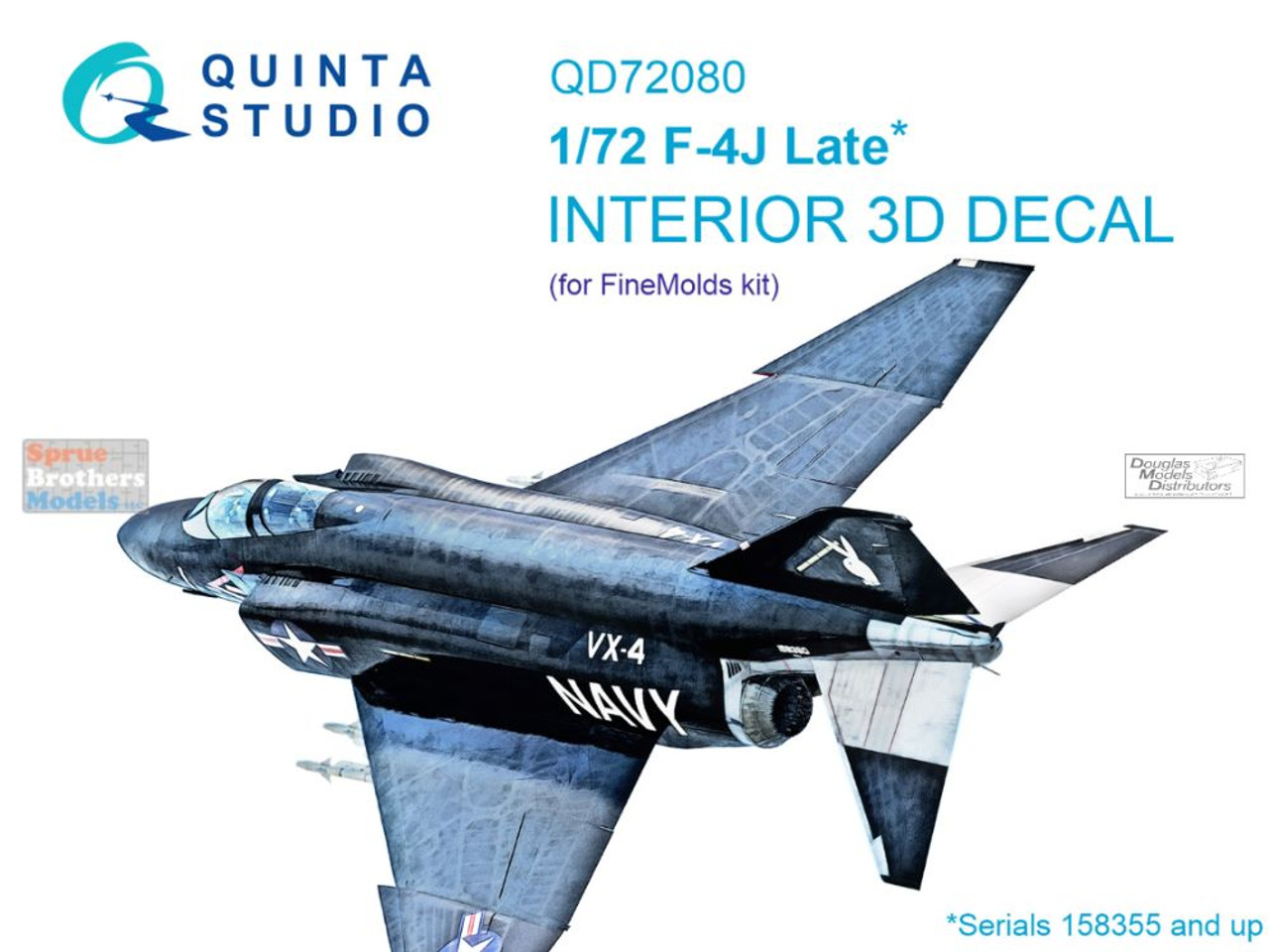 QTSQD72080 1:72 Quinta Studio Interior 3D Decal - F-4J Phantom II Late ...