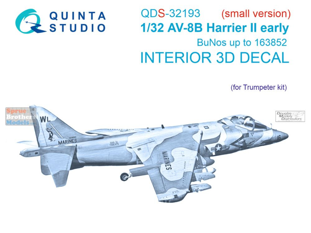 QTSQDS32193 1:32 Quinta Studio Interior 3D Decal - AV-8B Harrier