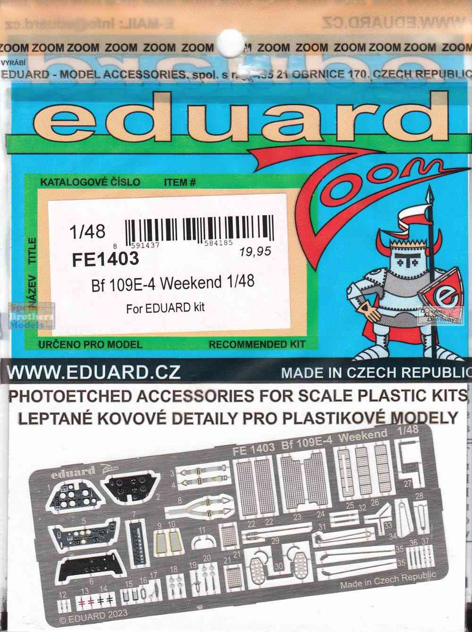 Kit Eduard Zoom Couleur PE Pour F4U-1D Corsair 1:48 HobbyBoss - Détails Photo-Gravés Pour Maquette Avion