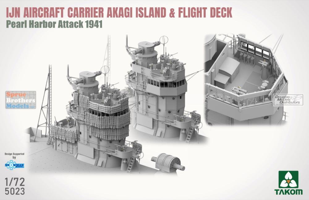 TAK05023 1:72 Takom IJN Akagi Island & Flight Deck Pearl Harbor