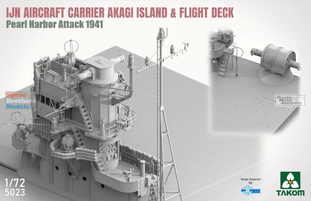 TAK05023 1:72 Takom IJN Akagi Island & Flight Deck Pearl Harbor