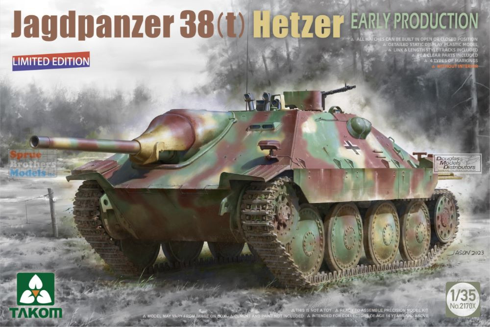 TAK02170X 1:35 Takom Jagdpanzer 38(t) Hetzer Early - Sprue