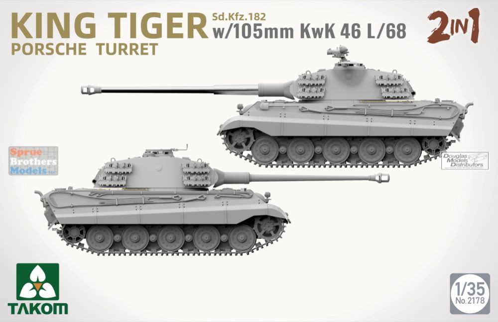 TAK02178 1:35 Takom Sd.Kfz.182 King Tiger with 105mm KwK 46L/68