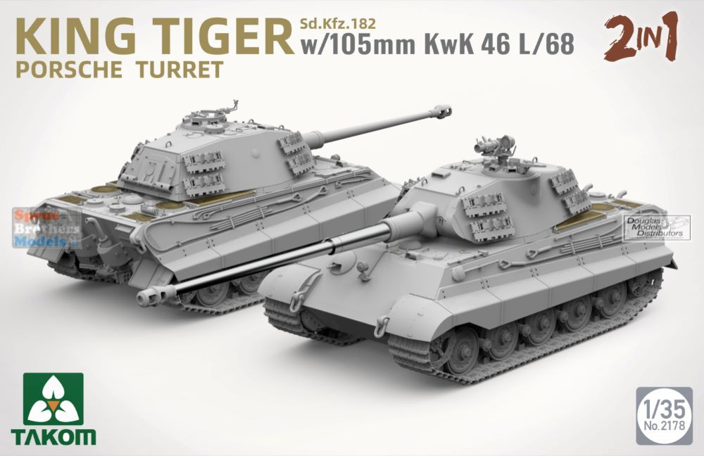 TAK02178 1:35 Takom Sd.Kfz.182 King Tiger with 105mm KwK 46L/68