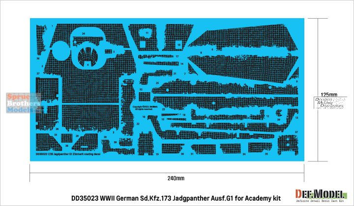DEFDD35023 1:35 DEF Decal - Sd.Kfz.173 Jagdpanther G1 Zimmerit