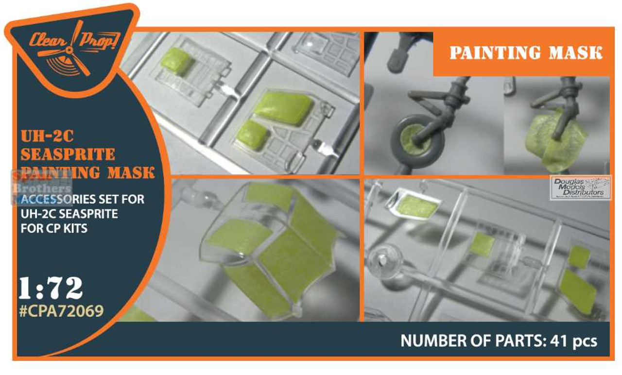 CLPCPA72069A 1:72 Clear Prop Models UH-2C Seasprite Paint Mask (CLP kit ...