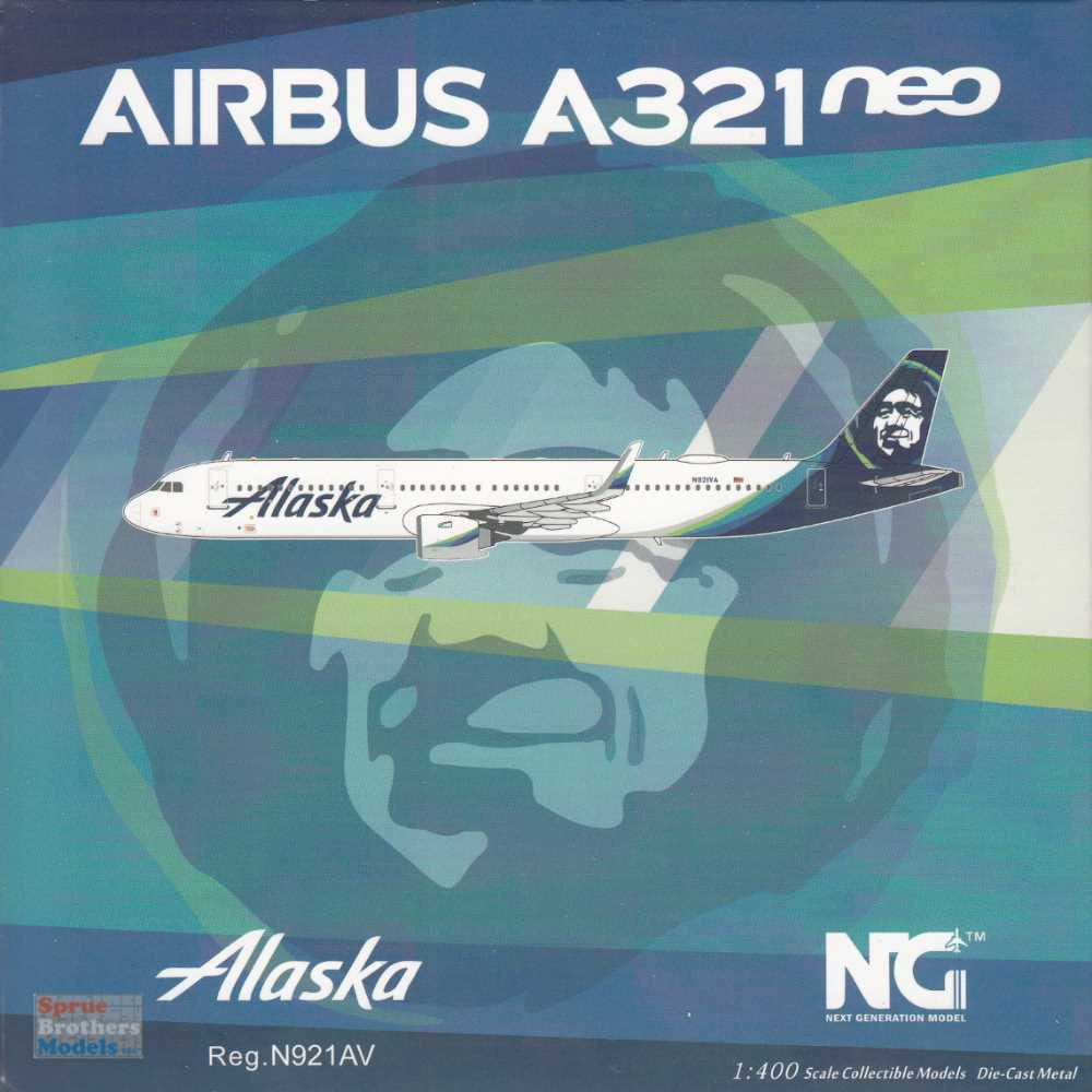 NGM13050 1:400 NG Model Alaska Airlines Airbus A321neo Reg #N921VA