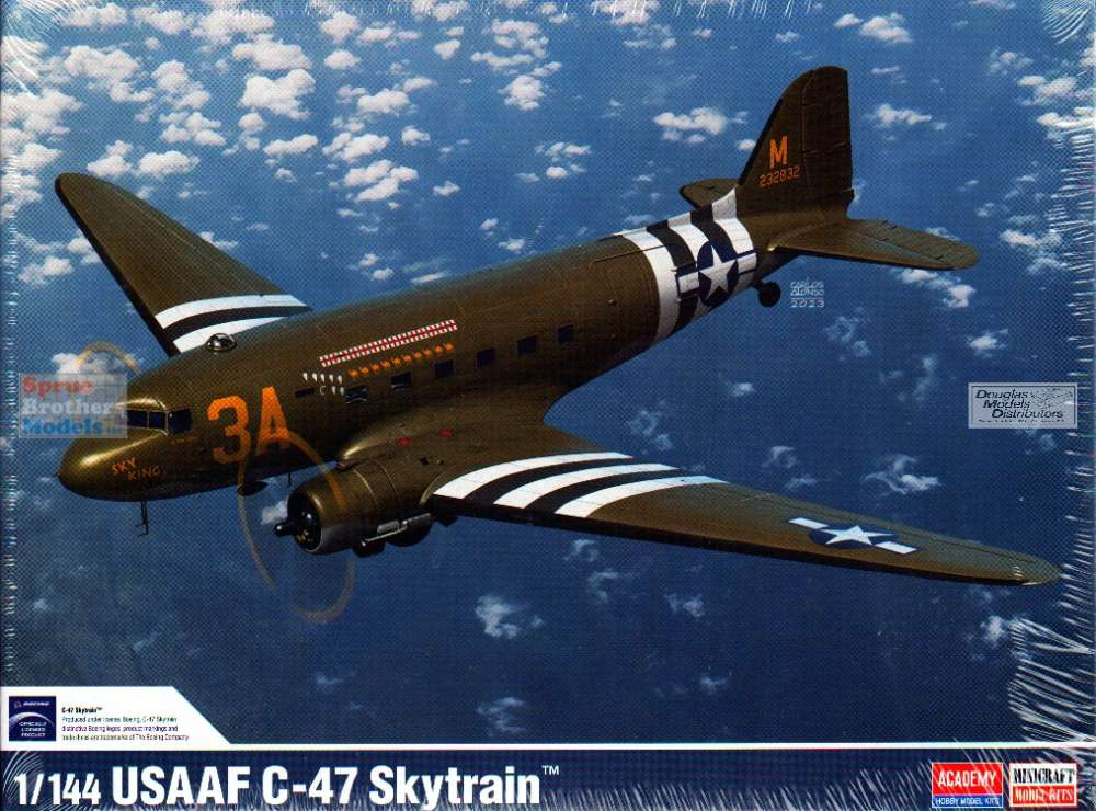 ACA12633 1:144 Academy C-47 Skytrain USAAF - Sprue Brothers Models LLC