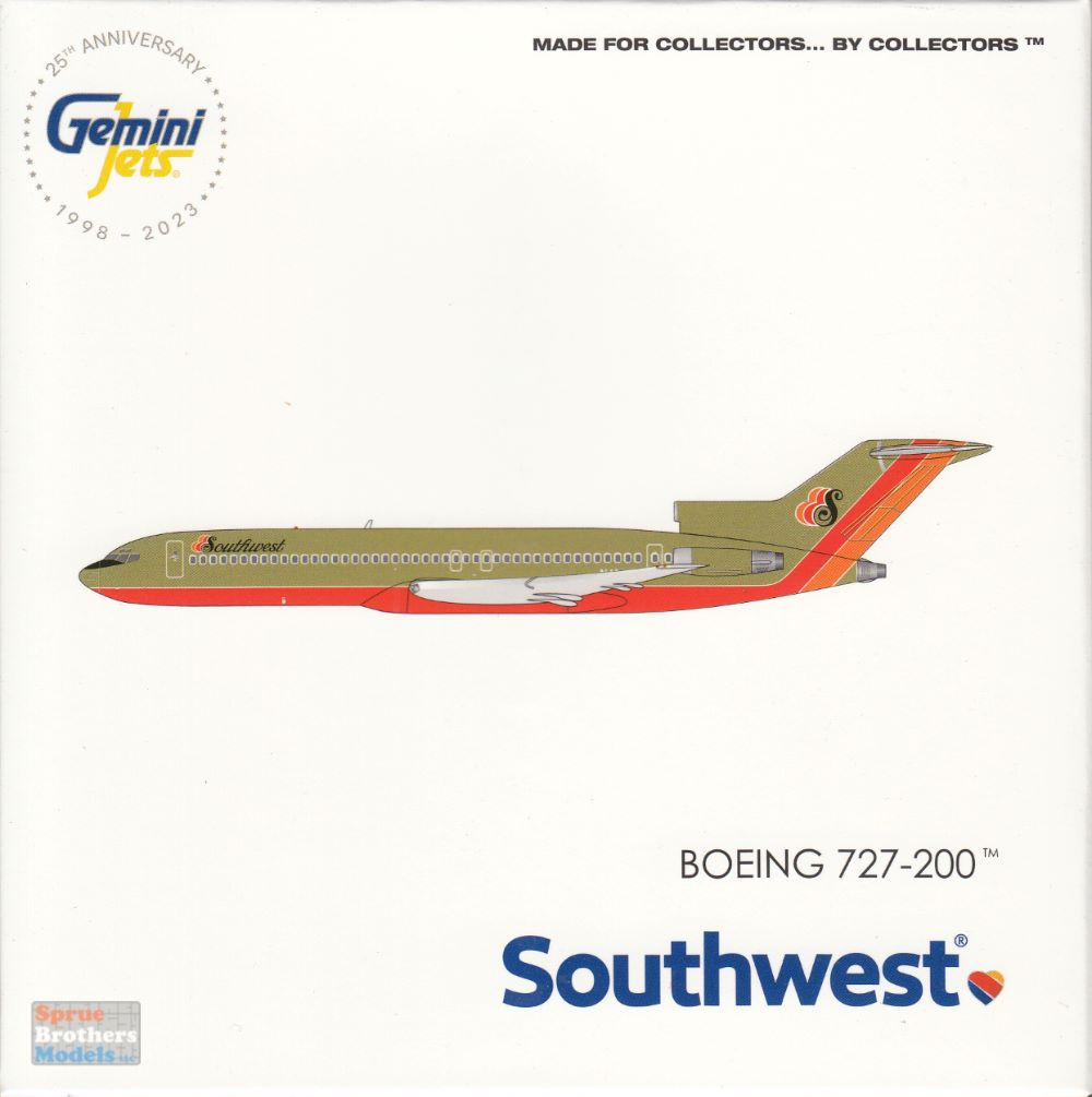 Gemini 1/400 B727-200 Western航空 GEMGJ2216 1:400 Gemini Jets Southwest Airlines B727-200 Reg