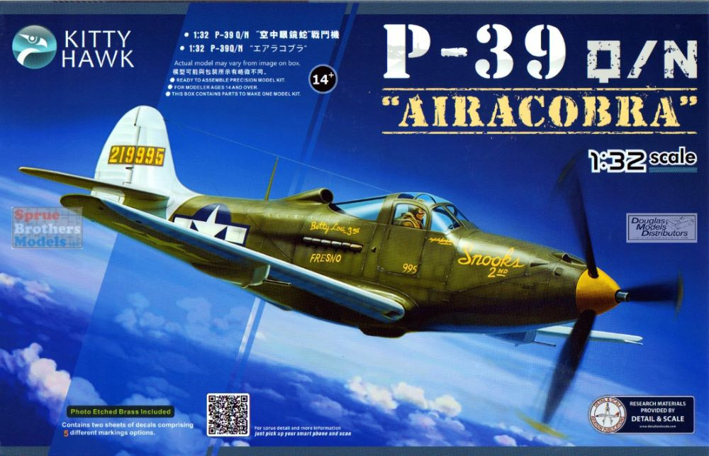 ZIMKH32013 1:32 Zimi Model Kitty Hawk P-39Q P-39N Airacobra