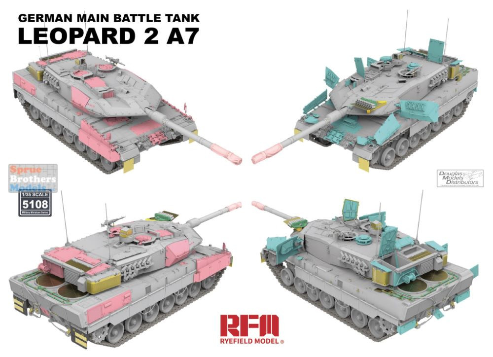 RYEFIELD MODEL Leopard 2A7 プラモデル RFMRM5108 1:35 Rye Field Model Leopard 2A7 with Workable Tracks