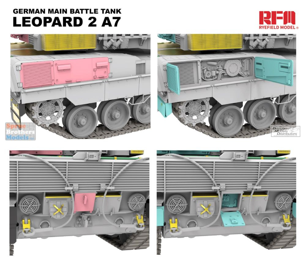 RFMRM5108 1:35 Rye Field Model Leopard 2A7 with Workable Tracks
