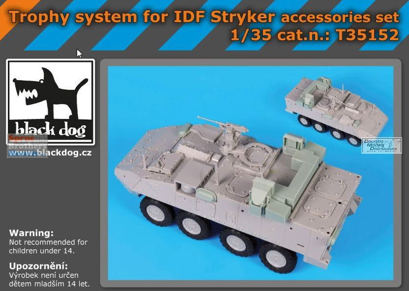 BLDT35152T 1:35 Black Dog Trophy System for IDF Stryker (TRP kit