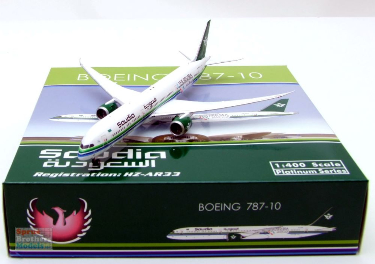 PHX11852 1:400 Phoenix Model Saudia B787-10 Reg #HZ-AR33 'The Red Sea'  (pre-painted/pre-built)